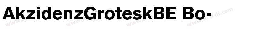 AkzidenzGroteskBE Bo字体转换